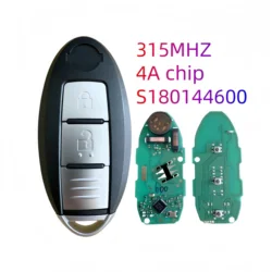 315MHz 2button Smart Remote For Nissan Dayz With 4A Chip FCCID: S180144600 S180144601 Aftermarket