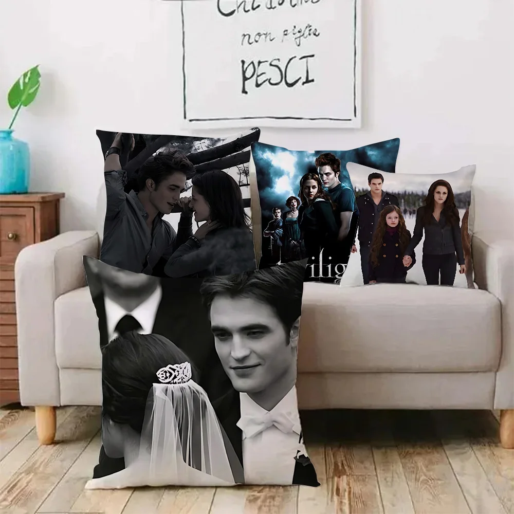 The Twilight Saga Edward Cullen Modern Pillow Covers Cartoon Sofa Decorative Home Double-sided Printing Short Plush Cute Cushion