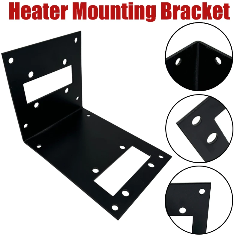 

Car Air Diesel Heater Mounting Bracket L-Shaped Parking Heater Base Mount Plate Floor Plate Black for Eberspacher Webasto