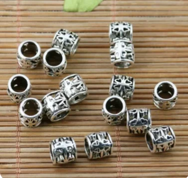 

30pcs 7mm Alloy matel charms tibetan silver pattern loose beads HWEF2263 jewelry handmade supplies