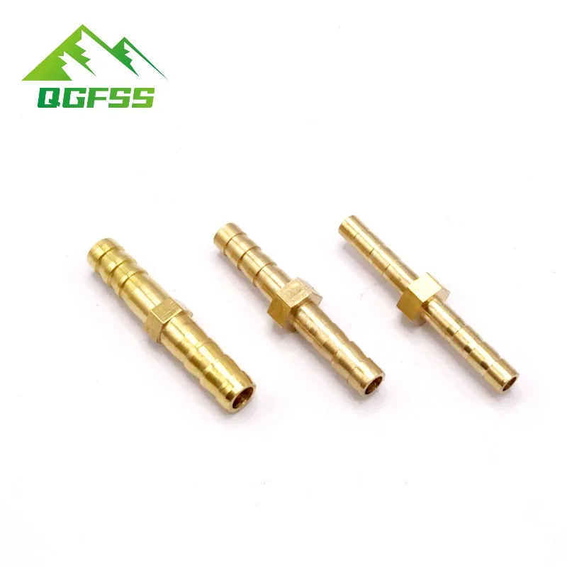 Latão reta Mangueira Encaixe de Tubulação, Acoplador De Cobre De Gás, Conector Adaptador, Barb Igual, 4mm, 5mm, 6mm, 8mm, 10mm, 12mm, 16mm, 19mm, 25