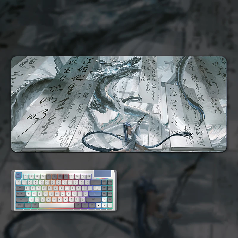 

Anime Dragon Bureaumat Muismat Pc Kast Pad Gaming Accessoires Gamer Toetsenbord Antislip E-Sports Tablemat