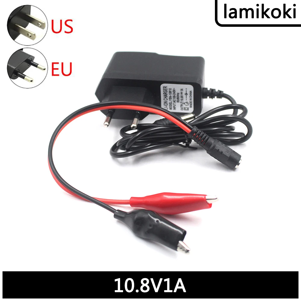 10.8V 1A Li-ion Battery Charger For Power Tool Battery 10.8V Max Whit Crocodile Battery Clip