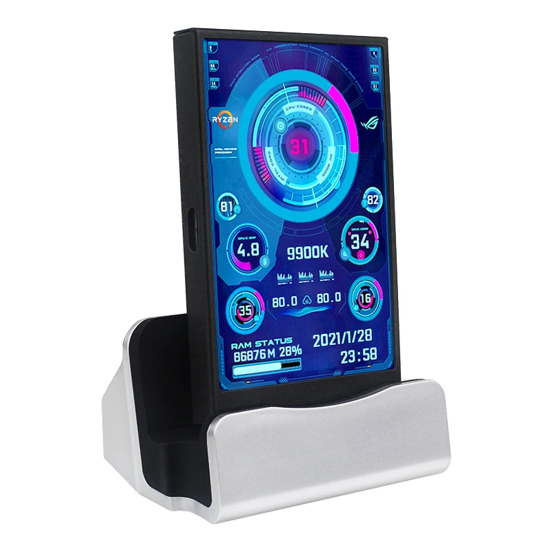 3.5 Inch IPS Secondary Screen USB Type-C Display PC Computer CPU GPU RAM HDD USBMonitor LCD Need Not AIDA64 for Windows 10 11