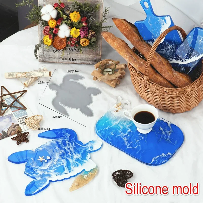 

Diy Crystal Epoxy Silicone Mold Ocean Series Sea Turtle Whale Tray Handmade Mirror Table