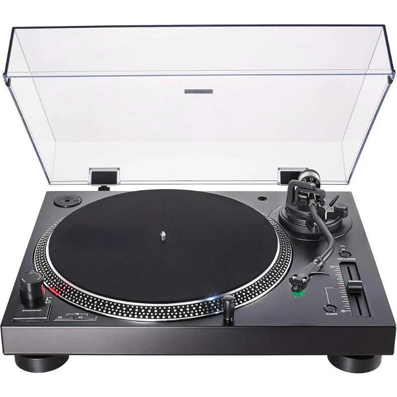 

Direct-Drive Turntable, Fully Manual, Hi-Fi, 3 Speed, Convert Vinyl to Digital, Anti-Skate and Variable Pitch Control Black