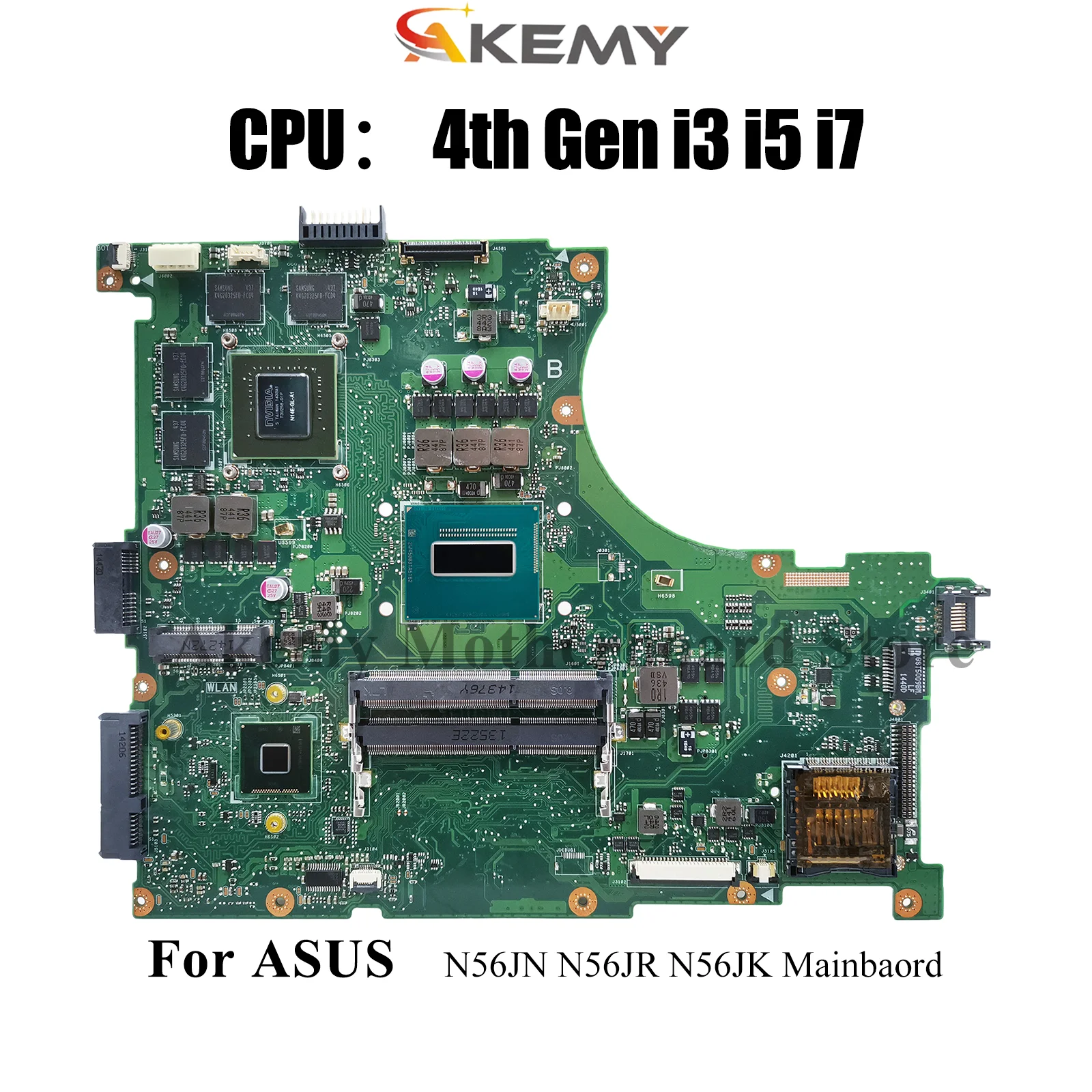 

N56JR Материнская плата для ноутбука ASUS N56J N56JR N56JN N56JK Материнская плата для ноутбука с процессором i3 i5 i7 100% тест ОК быстрая доставка stk