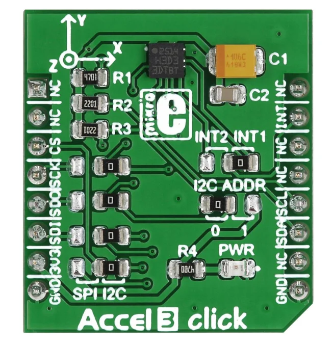 

MIKROE-2102 Accel 3 click H3LIS331DL 100 /200 /400g