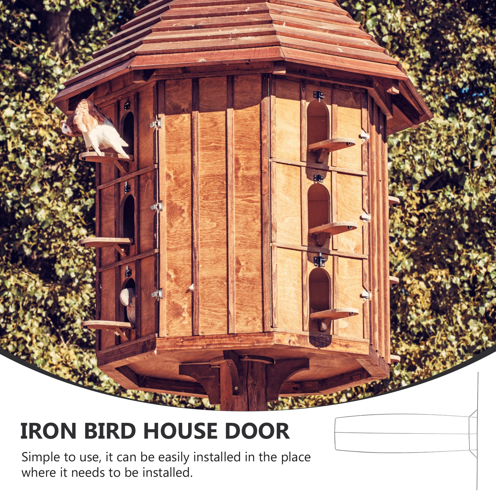 

4pcs Sliding Door Hook for Bird Cage Durable Iron Pigeon Door House Entrance pigeon trap bird cage door pigeons
