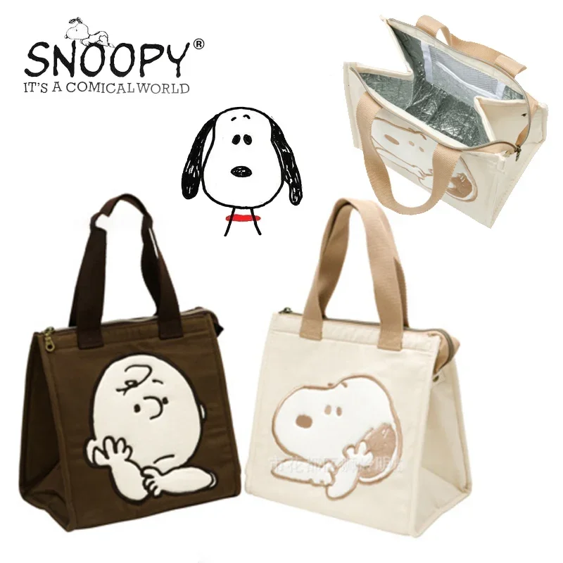 Snoopy Lunch Bag borsa termica borsa termica per bambini donna Portable New Lunch Box Ice Pack Tote Food Picnic Bags borse per il pranzo per il