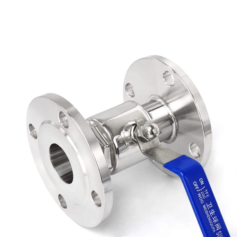 

flange ball valve 304 stainless steel food-grade manual straight-through custom wafer is corrosion resistant