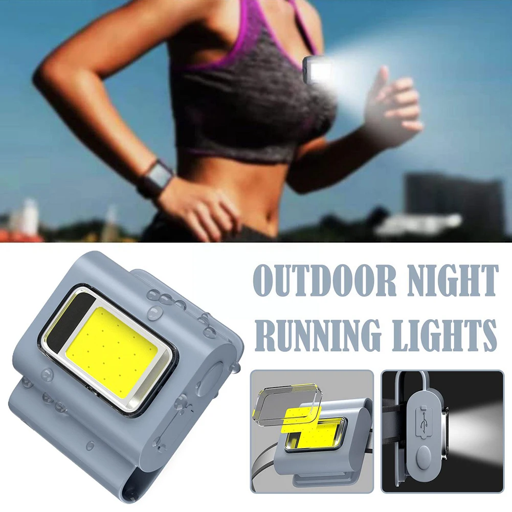 Luz Led para correr al aire libre con Clip, lámparas de trabajo recargables multifuncionales, modo de Faro, lámpara para caminar con magnético