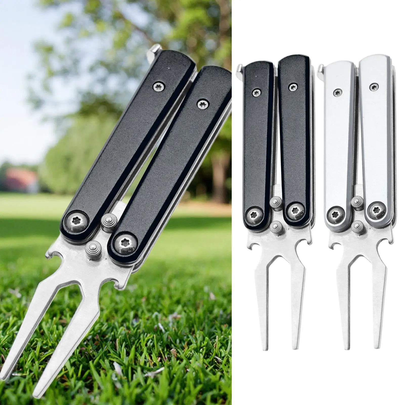 

Golf Multiuse Tool Small Golf Divot Tool Multifunctional Portable Green Maintenance Device For Adults Garden Small Beer Bottle