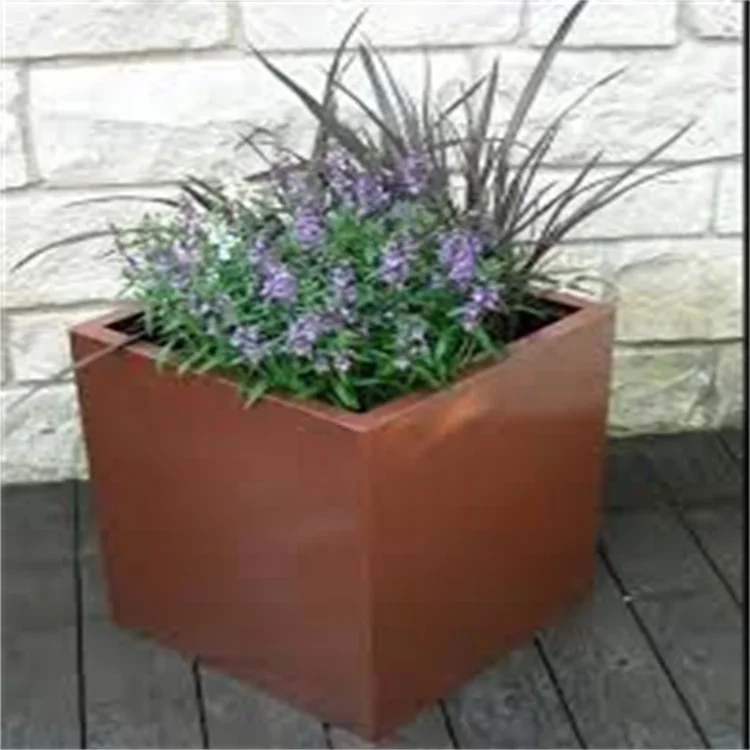 Customization Metal Steel Planter Pot Indoor Corten Steel Flower Pots Planters