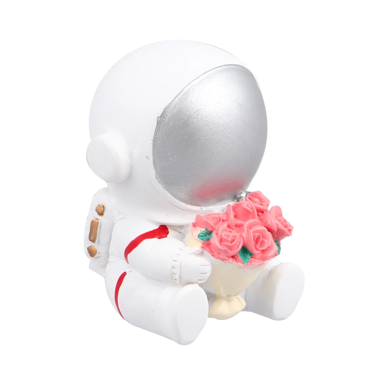 

Decorative Cake Decor Adorable Astronaut Car Adornment Resin Craft Birthday Party Ornament (Hold Flower Style)