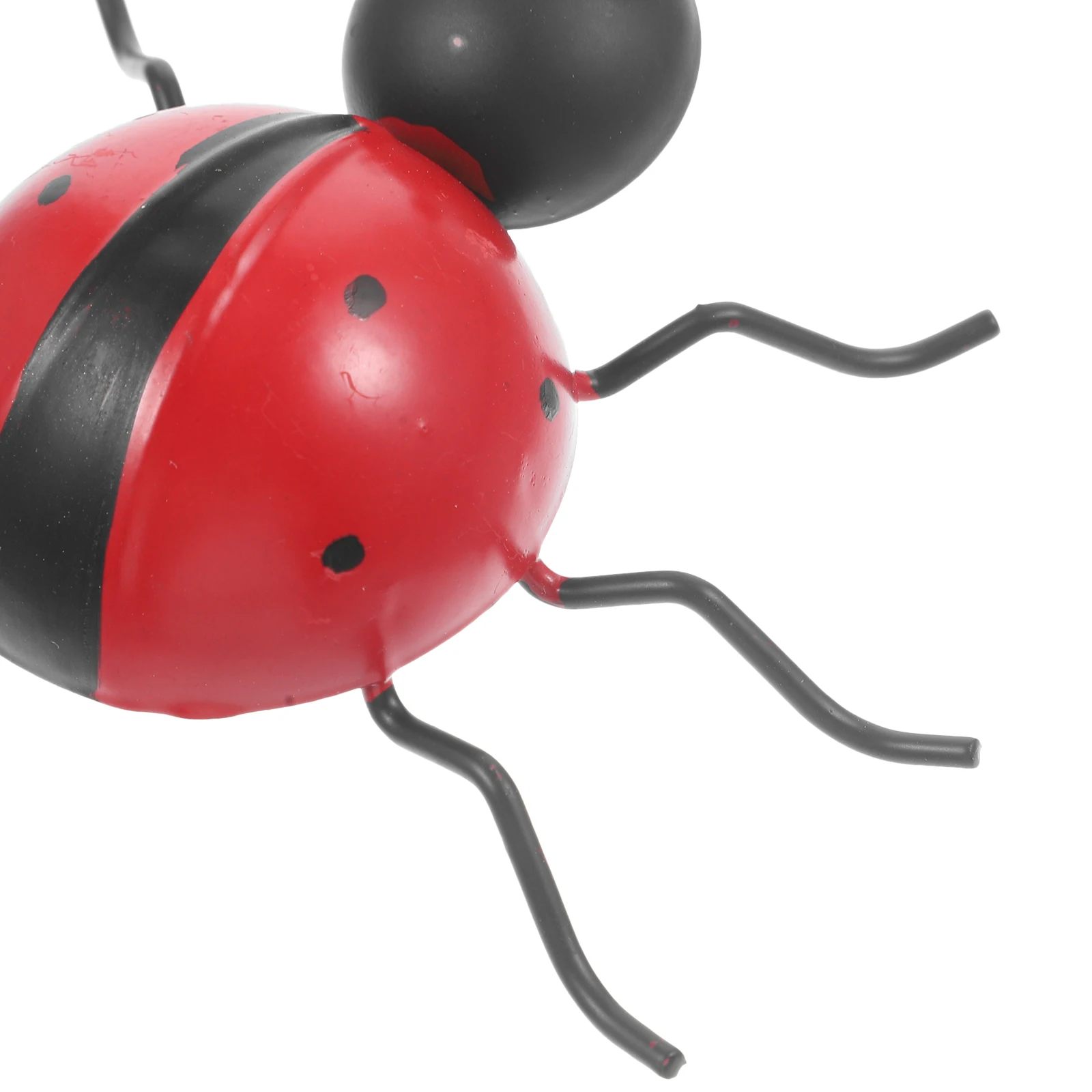 

Multi-Functional Iron Ladybug Decoration Lifelike Garden Yard Ornament Bright Color Sturdy Long-Lasting Outdoor Decor for Fence