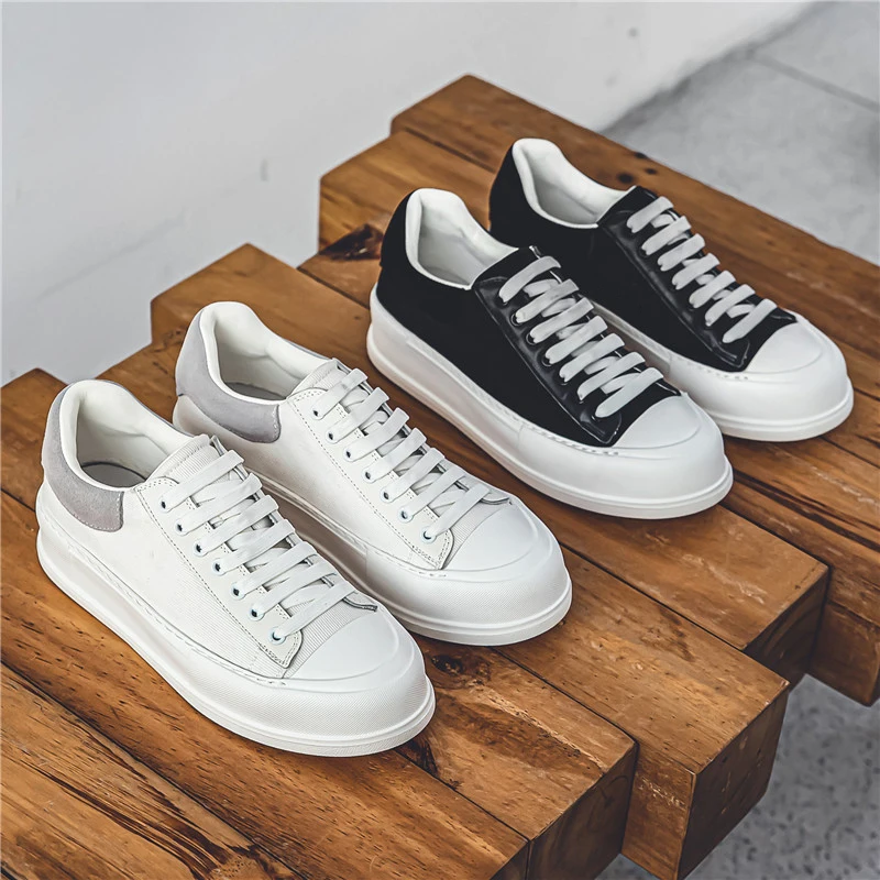 Heren Casual Schoen Populaire Comfortabele Heren Casual Schoen Dikke Bodem Outdoor Trendy All-Match Canvas Schoenen Platte Schoenen Voor Heren