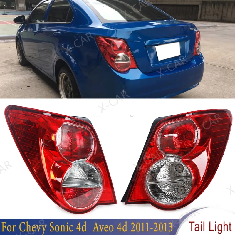 

For Chevrolet Sonic Aveo 4d 2011 2012 2013 Rear Bumper Tail Brake Light Stop Warning Fog Lamp No Bulb 96830973 96830974
