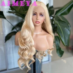 AIMEYA Blonde Wig Long Body Wave Lace Front Wig  Synthetic Lace Wig for Women Girl Heat Resistant Hair Cosplay Daily Use