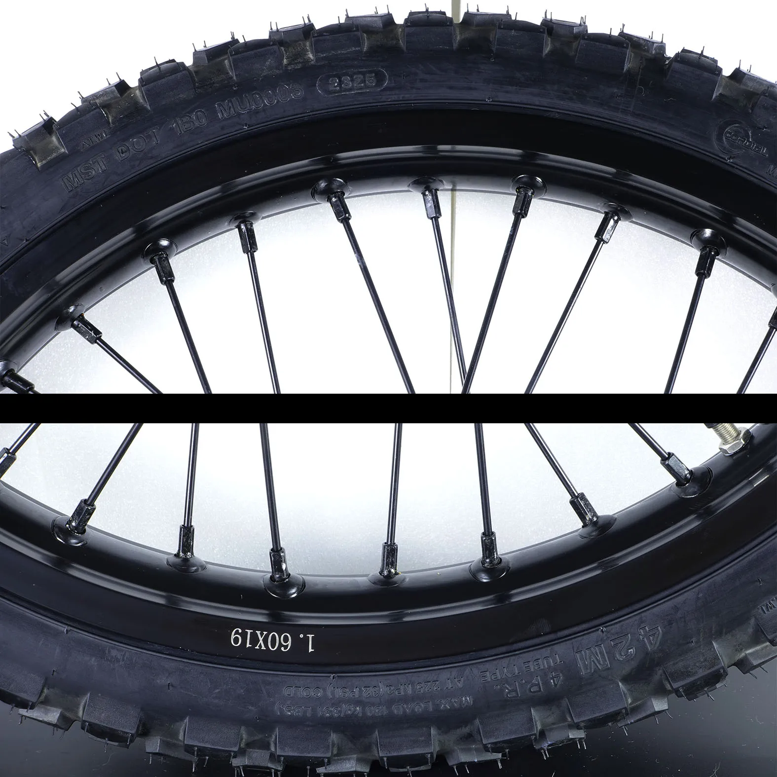 Rueda delantera Garmata para bicicleta eléctrica, 19 pulgadas, con neumático 70/100-19, accesorios para bicicleta de carretera, eje de 20 mm, orificios para eje de 110 mm de ancho.