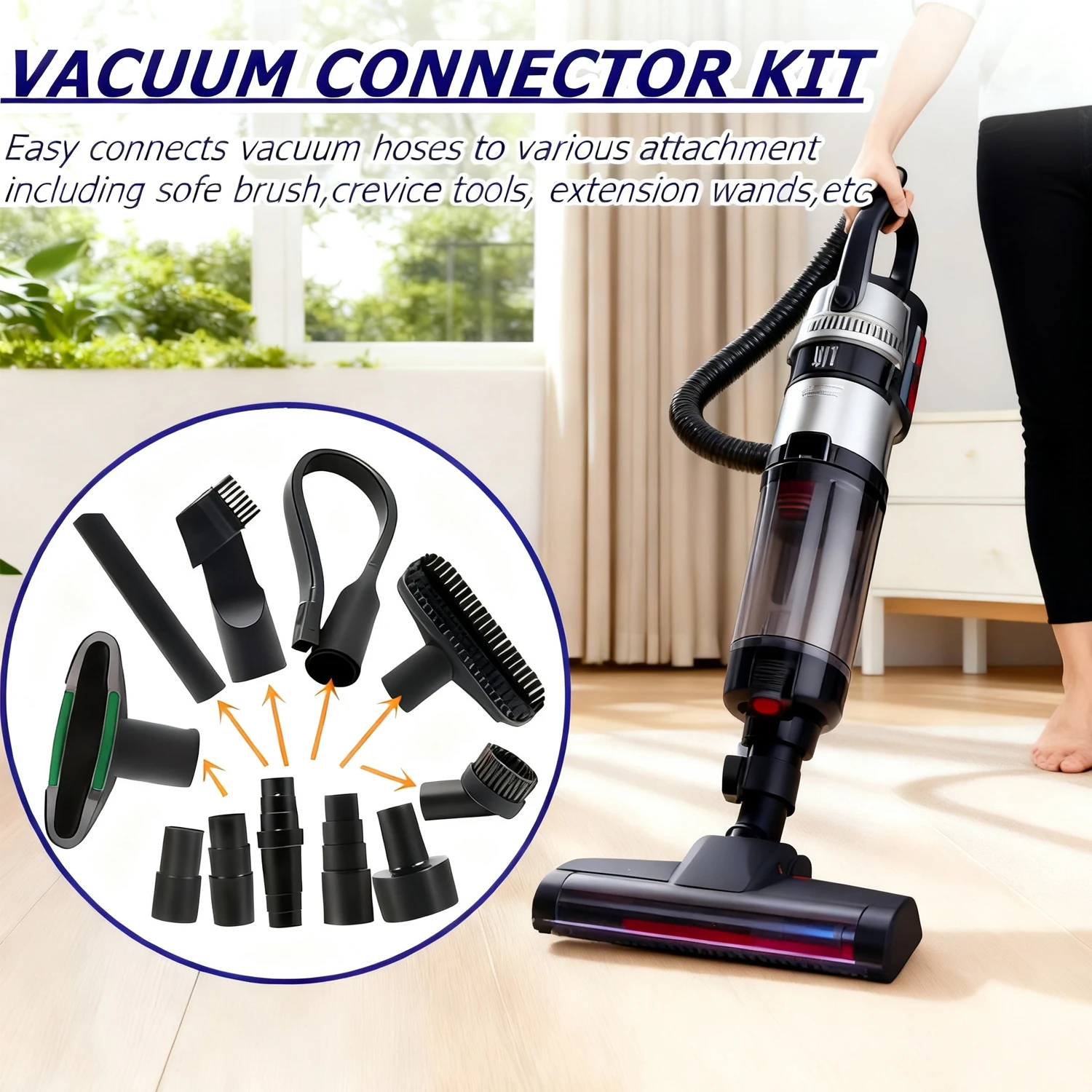 Universal Vacuum Hose Adapter Converter Vacuum Cleaner Hose 2-Layer/3-Layer/4-Layer/5-Layer/Multi-Layer Connector Accessories