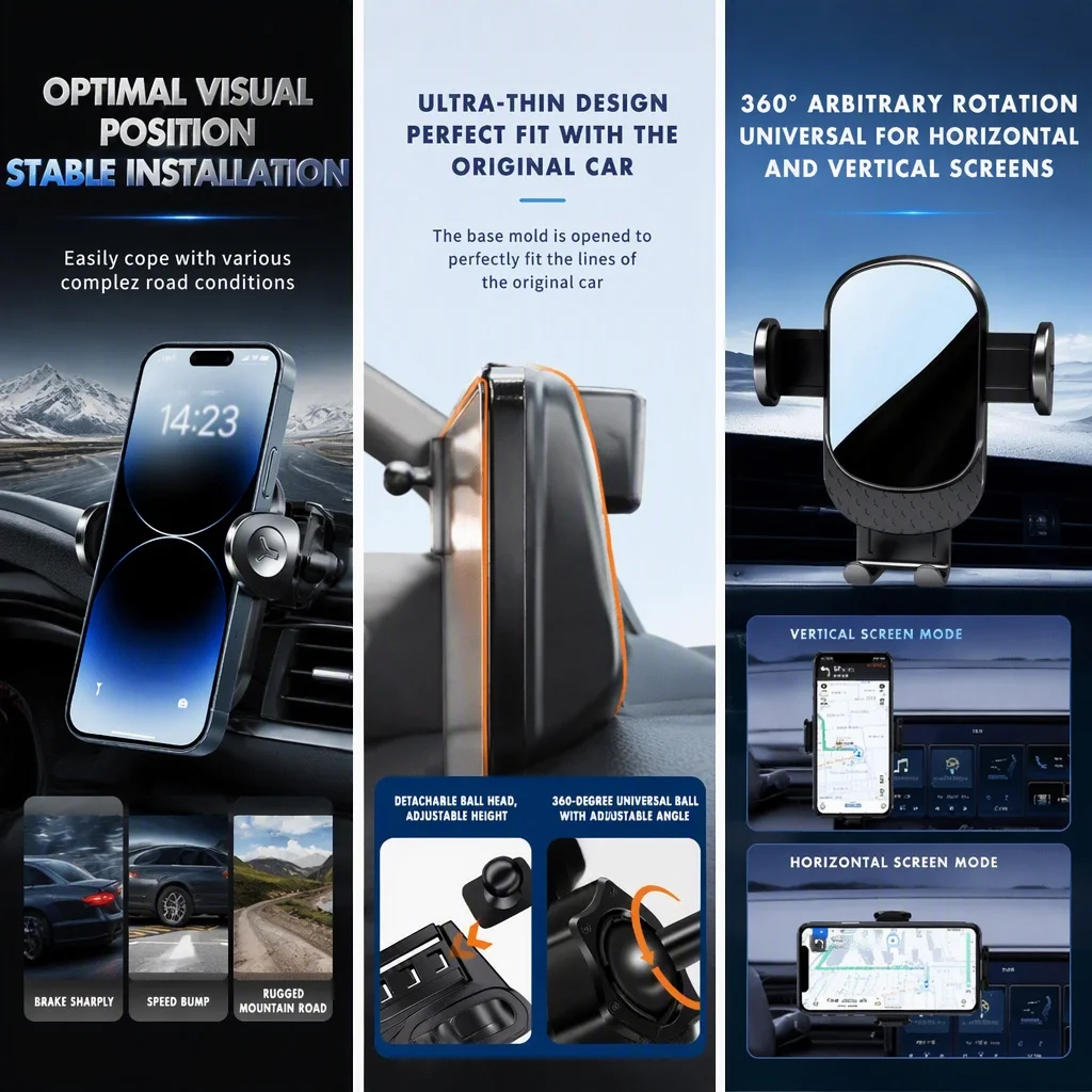 Car Phone Holder For BMW 1/3/4/i3/i4/5/i5/6gt/7 Series Vehicle Central Screen-Specific Fit Driving-Friendly