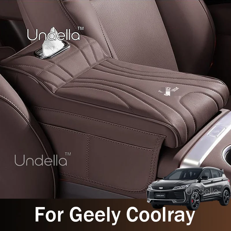For Geely Coolray 2026 2025 Car Armrest Booster Pad Storage Pocket Protective Cover Support for Long Drive Comfort Accessories