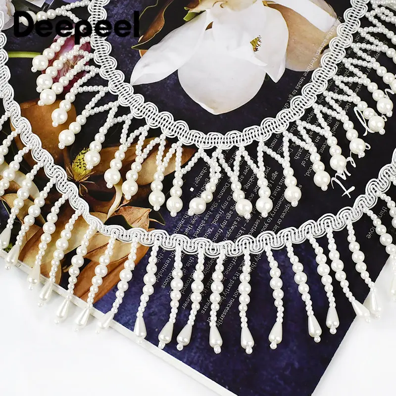 Beaded Tassel Fringe Trim for Curtains & Clothes