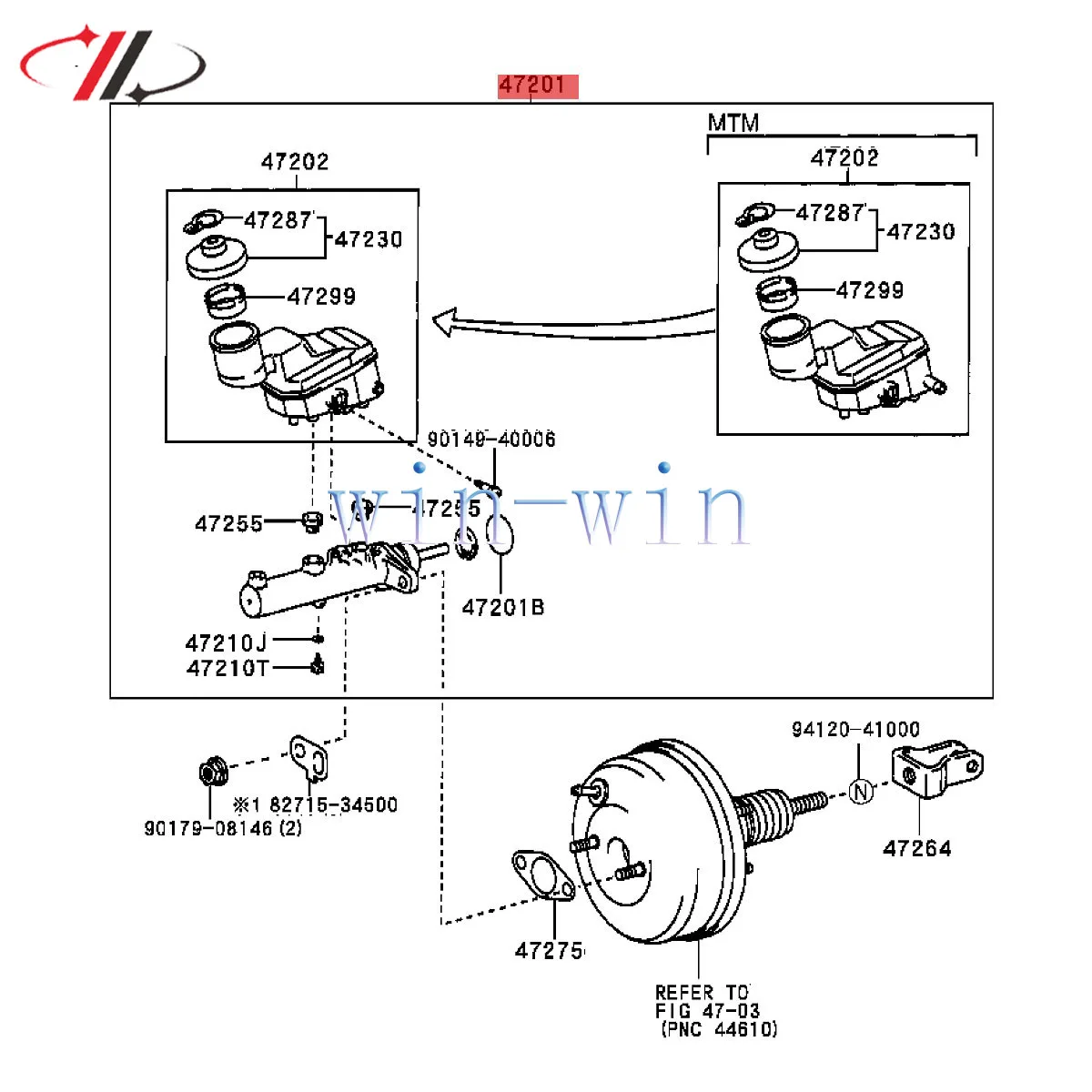 47201-42200 4720142200 Brake Master Cylinder Brake Pump Brake Cylinder For Toyota RAV4 2000-2005 LHD GEN