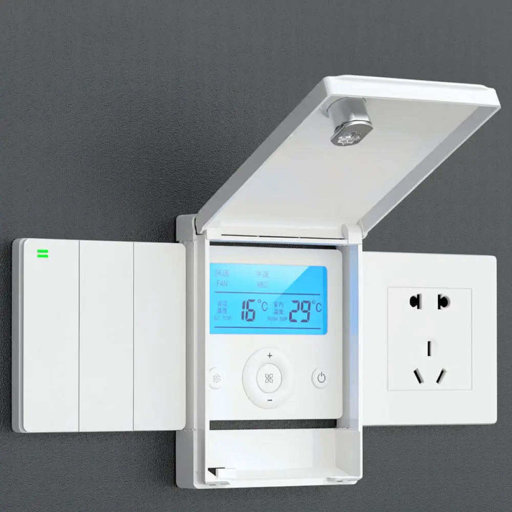 Electrical Switch Lock Cover 86 Type Panel Guard Prevent Accidental Press Splash Proof Safety Case For Office Home Use