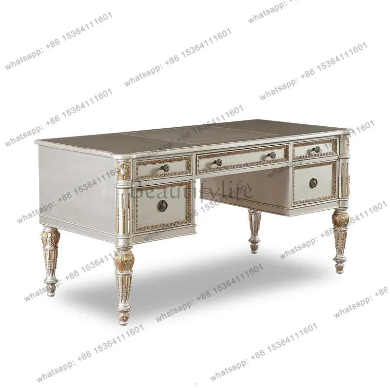 

D36Neoclassical English writing desk solid wood computer desk furniture