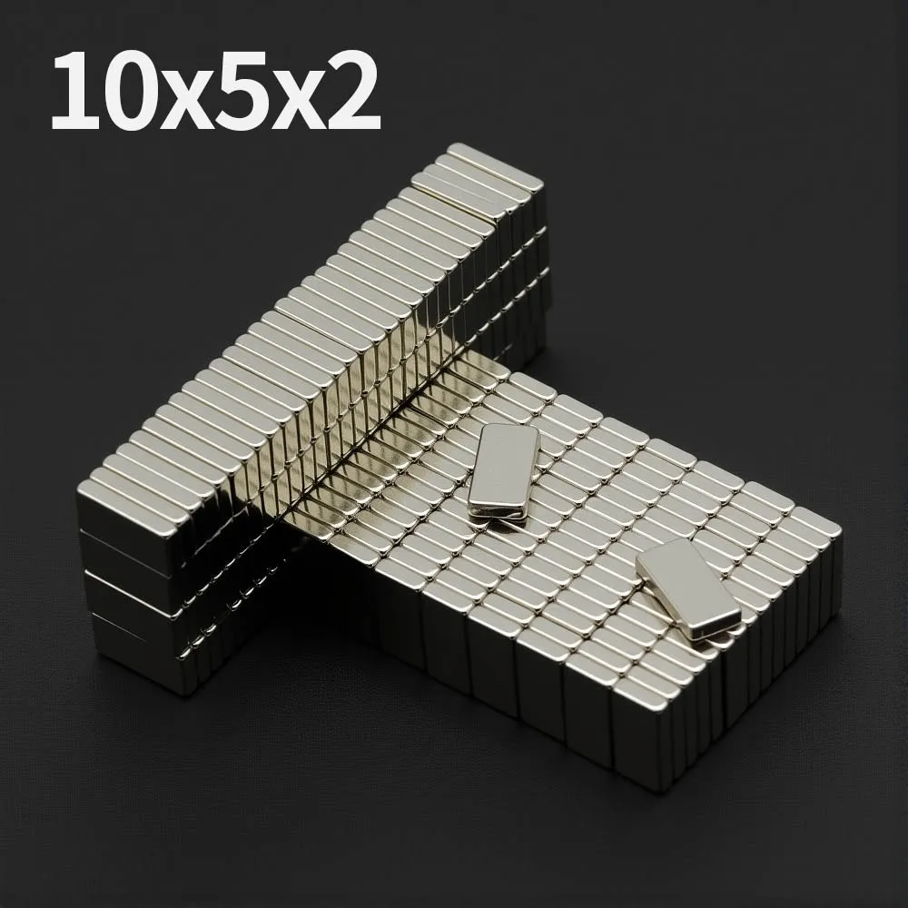 10x5x2mm Powerful Neodymium Magnet N35 NdfeB Permanent Magnetic imanes Block Super Strong Fridge Magnets DIY