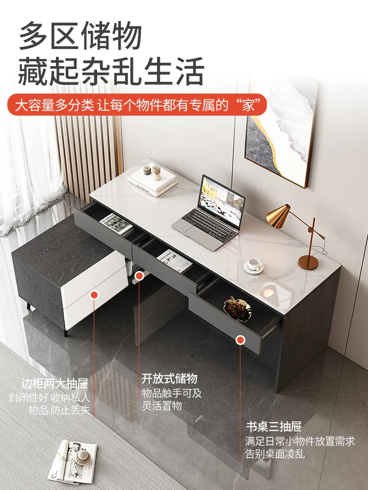 

Corner Slate Desk Light Luxury Modern Student Writing Computer Desk Desktop Home Bedroom Desk Simple Study Room