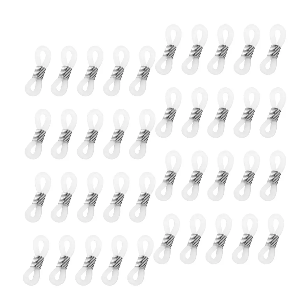 

50 pcs Anti-slip Glasses Ring Eyeglasses Chain Connector Soft Material Silicone Ear Grip Retainer Clips Spectacle Accessories