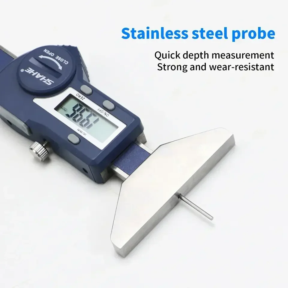 SHAHE Digital Depth Gauge 0-25mm/0-50 mm Tread Depth Gauge For Car Tire Digital Depth Calipers Measuring Tools gallery 4