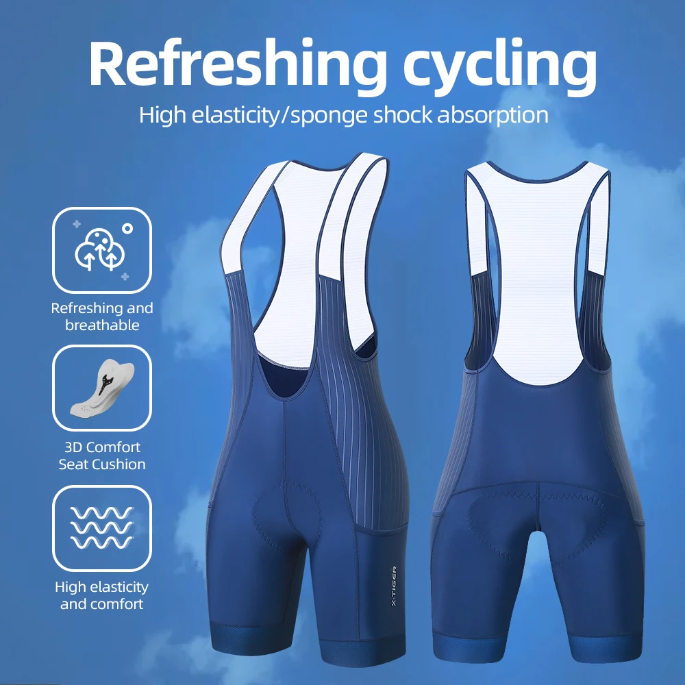 X-tiger-pro ciclismo bib shorts para mulheres, shorts com suspensórios para mtb, bicicleta de estrada, verão