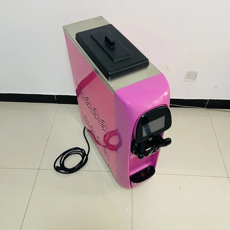 آلة الآيس كريم التجارية المصنوعة من الفولاذ المقاوم للصدأ أوتوماتيكية بالكامل بثلاث نكهات آلة الآيس كريم متجر شاي الحليب