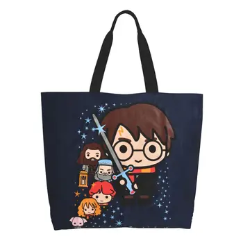 כישוף מותאם אישית כישוף ומפשרי קניות שקיות בד קביים בד קביים תיק הקיבולת גדולה בית הספר