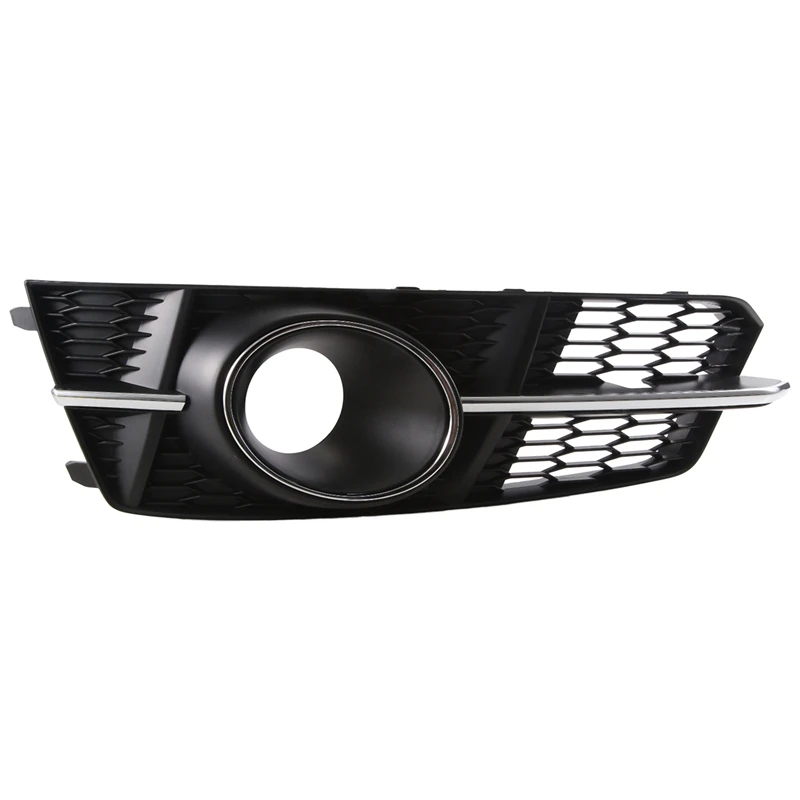 2Pcs Front Bumper Fog Light Grille Fog Lamps Mask Cover For  A6 C7 S-Line Spare Parts Racing Grills 4G0807681AG 4G0807682AG