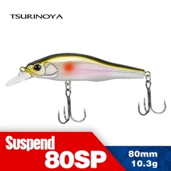 TSURINOYA 3.15in 10.3g Suspending Fishing Lure Sabre 80SP 80mm Professional Bass Pike Jerkbait Long Casting Shad Hard Baits