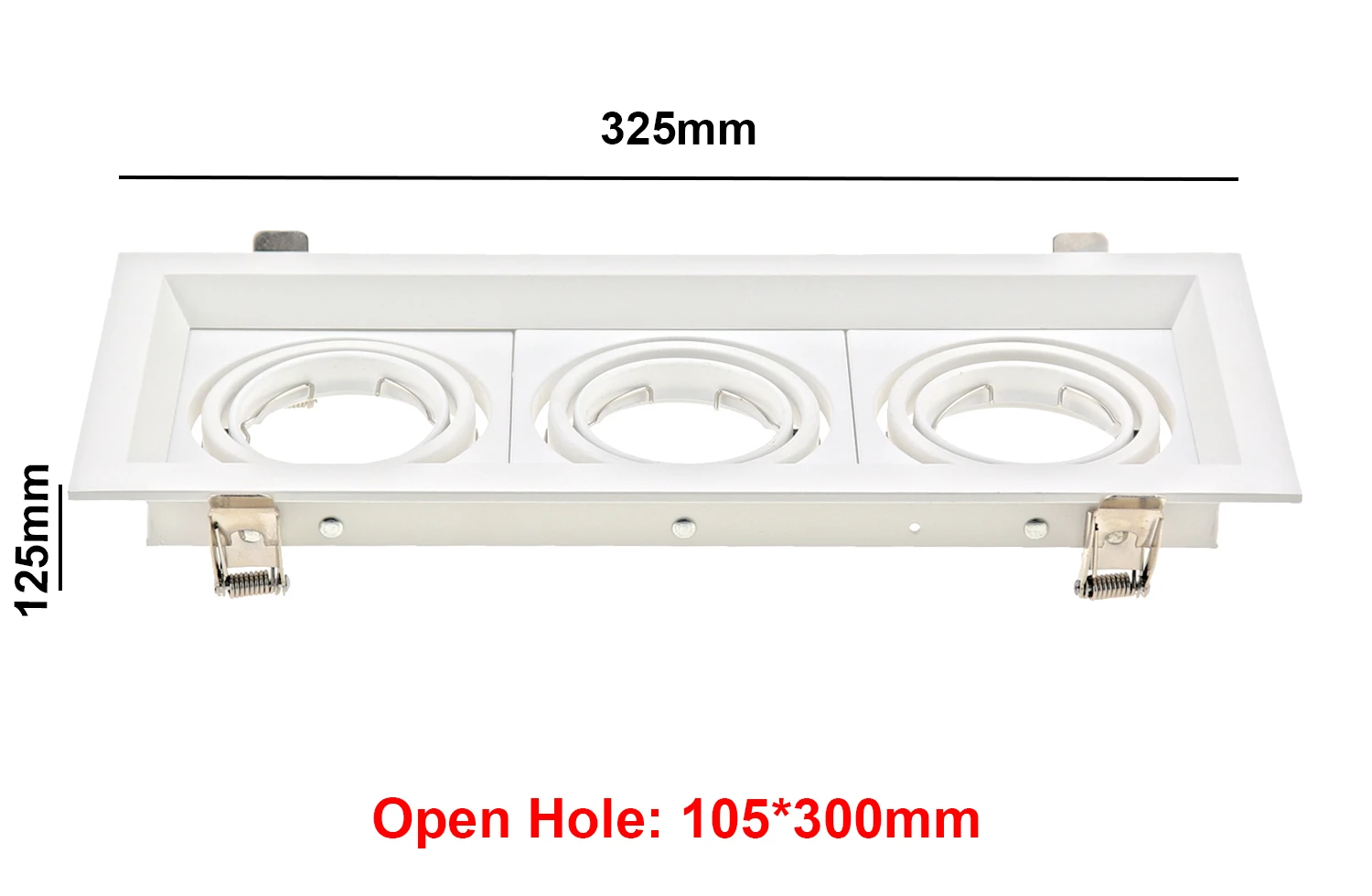 Aluminum Square White Black Recessed LED Ceiling Light Frame MR16 GU10 Bulb Fixture Downlight Holder GU10 Spot Light Fitting