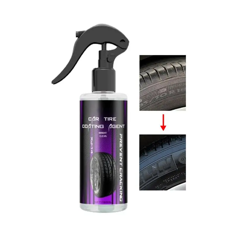 

Tire Cleaning Agent Car Tire Shine & Detailing 120ml Long-Lasting Wheel And Tire Cleaner User-Friendly Tire Dressing Tire