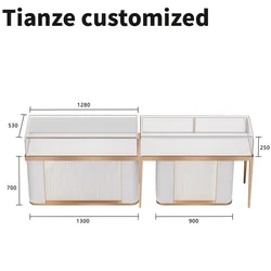 Customized-glass jewelry display cabinet custom logo luxury jewelry display showcase with lock support OEM / ODM