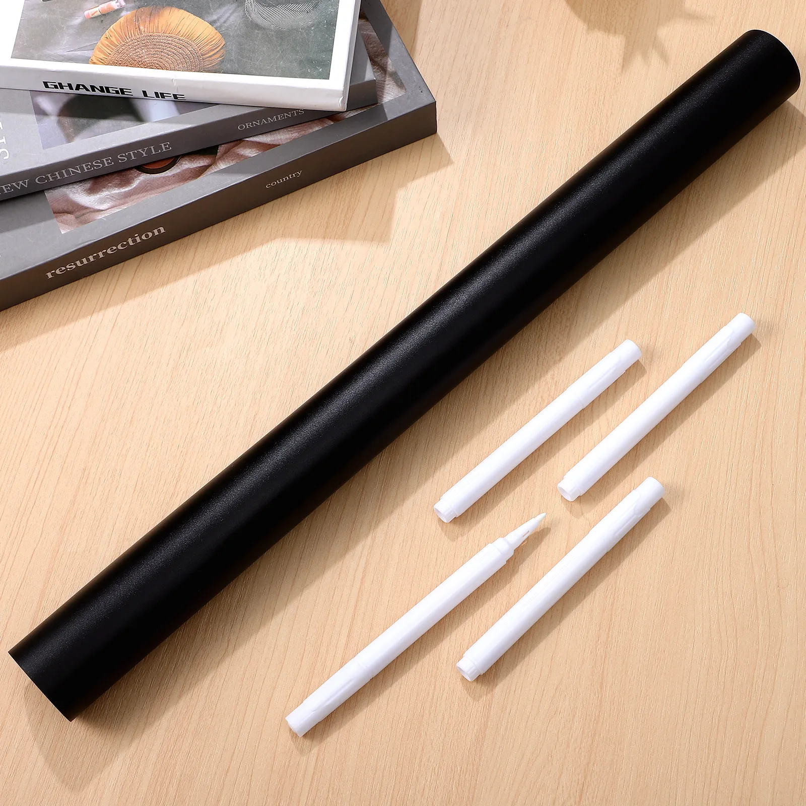 2pcs-chalkboard-sticker-self-adhesive-blackboard-film-pvc-reusable-for-kitchen-office-school-home-holiday-reminder-message-board