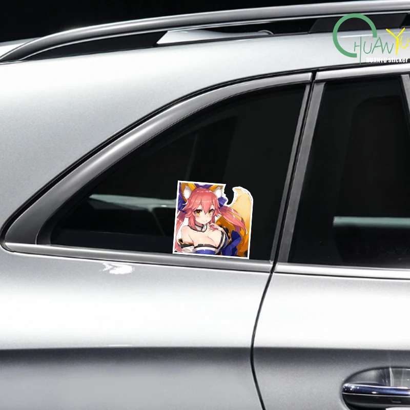 Jdm sexy fox girl anime interesting creative car windows motorcycle bumper reflective waterproof stickers