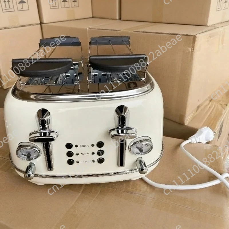 Four Pieces Fully Automatic Multifunctional Toaster Toaster Driver Home Toast Breakfast Maker Vintage Toaster