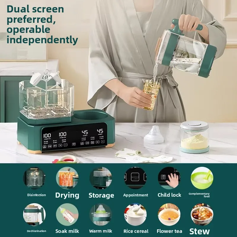 

Kettle Baby Special Bottle Disinfection Two-in-one, Household Milk Conditioner, Three-in-one Milk Foaming Machine