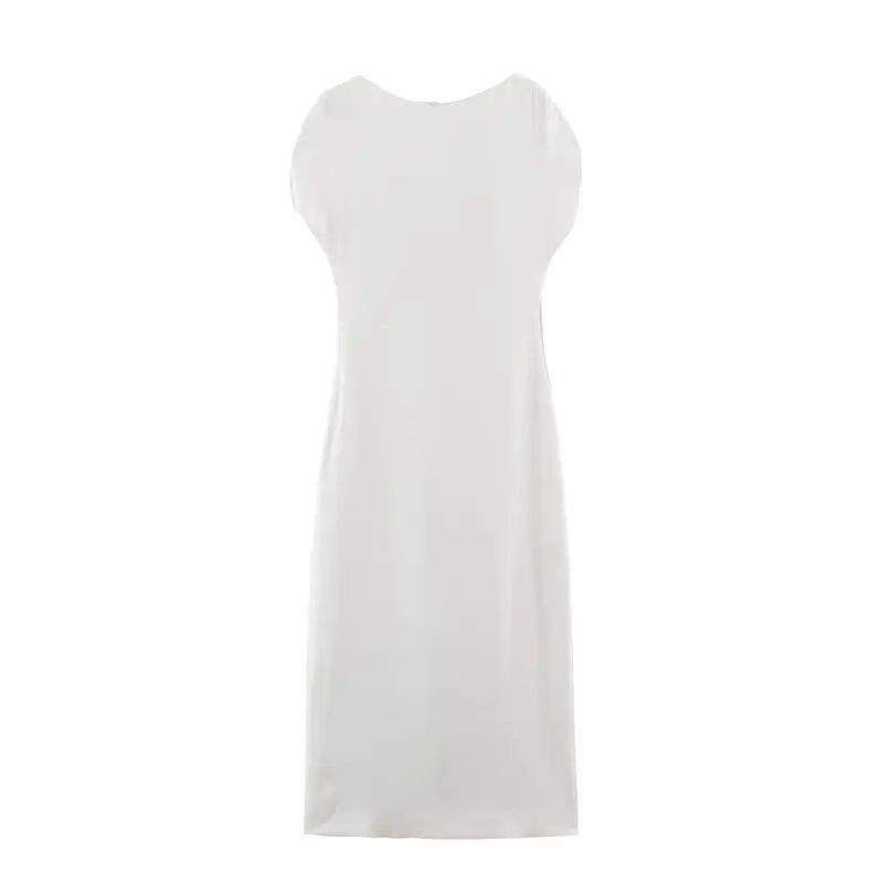 Summer 2026 Women's Fashion Sleeveless round Neck Versatile Dress New Arrival Simple Style Straight Cut Waist-Cinching Skirt