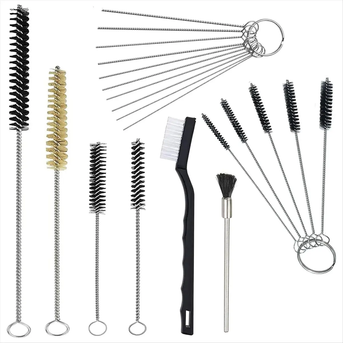 ABZT Sprayer Cleaning Kit 17 Pcs Multi-Purpose Paint- Brush Cleaner Tool with Nylon Mini Tube Brushes and Needles