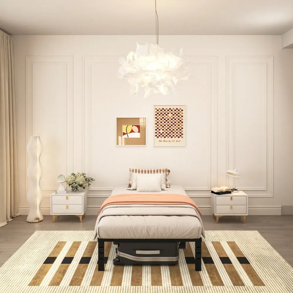 

QUEEN Bed Frames, 14 16 18 Inch Heavy Duty Metal Platform Bed Frame Twin Full Queen King Size Support To 3500 Lbs, No Box Sp